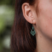 Tribe mini wooden earrings – feather-light, delicate, hypoallergenic — Ansicht 7