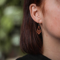 Tribe mini wooden earrings – feather-light, delicate, hypoallergenic — Ansicht 12