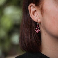 Tribe mini wooden earrings – feather-light, delicate, hypoallergenic — Ansicht 32