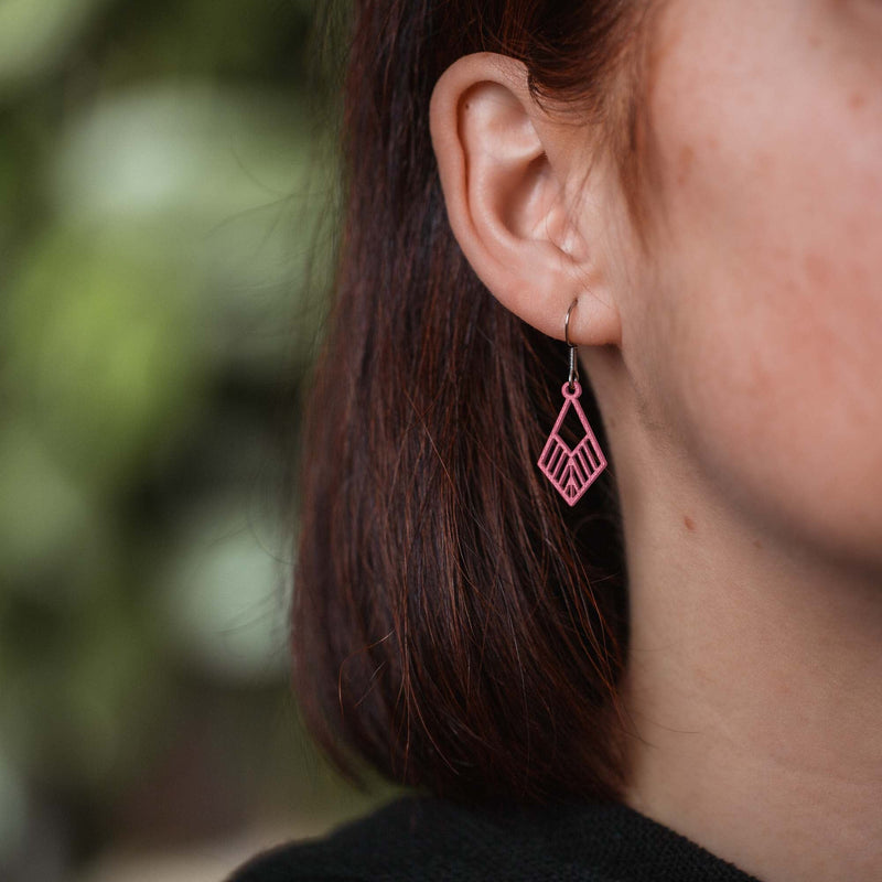 Tribe mini wooden earrings – feather-light, delicate, hypoallergenic — Ansicht 32