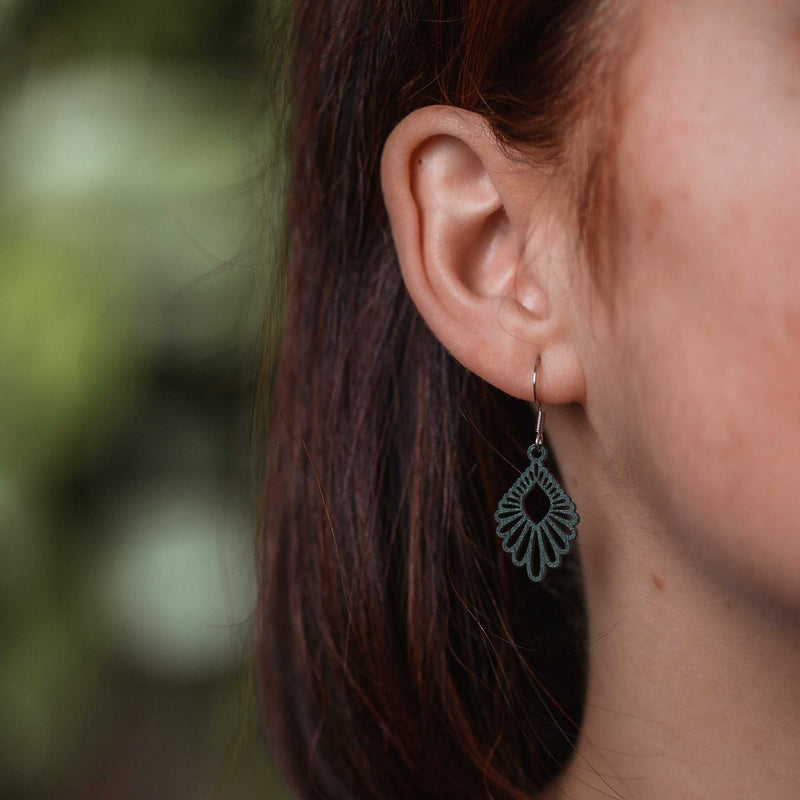 Mindful Mini Wooden Drop Earrings – feather-light, delicate, hypoallergenic — Ansicht 22
