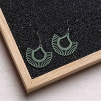 "Boho" Wooden Dangle Earrings – Feather-light & Hypoallergenic — Ansicht 16