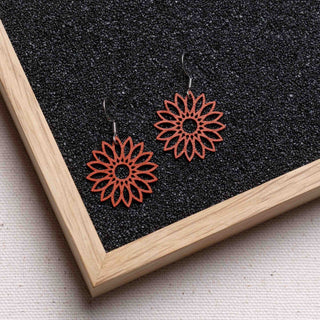 „Flower“ Ohrhänger aus Holz – federleicht | filigran | antiallergen