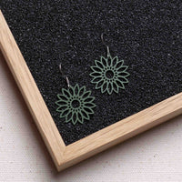 Flower Wooden Drop Earrings – feather-light, delicate, hypoallergenic — Ansicht 16
