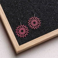 Flower Wooden Drop Earrings – feather-light, delicate, hypoallergenic — Ansicht 31