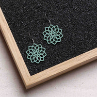 "Mandala" Wooden Earrings – feather-light, delicate, hypoallergenic — Ansicht 26
