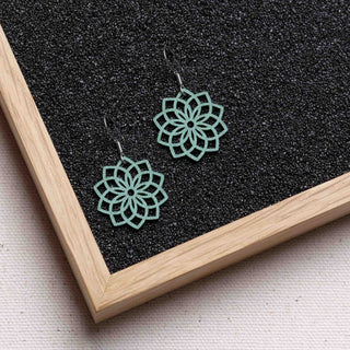 „Mandala“ Ohrhänger aus Holz – federleicht | filigran | antiallergen