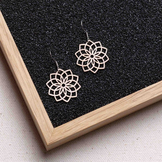 „Mandala“ Ohrhänger aus Holz – federleicht | filigran | antiallergen