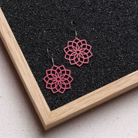 "Mandala" Wooden Earrings – feather-light, delicate, hypoallergenic — Ansicht 31