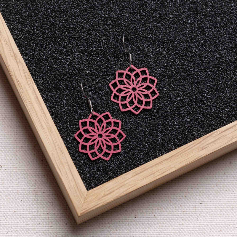 "Mandala" Wooden Earrings – feather-light, delicate, hypoallergenic — FEINFORMART