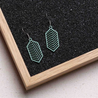 „Geometric“ Ohrhänger aus Holz – federleicht | filigran | antiallergen
