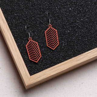 „Geometric“ Ohrhänger aus Holz – federleicht | filigran | antiallergen