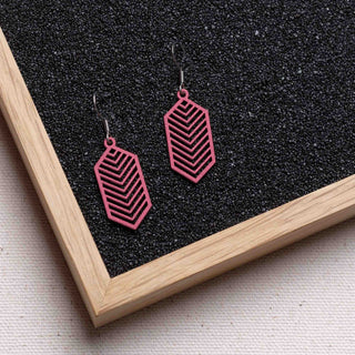 „Geometric“ Ohrhänger aus Holz – federleicht | filigran | antiallergen