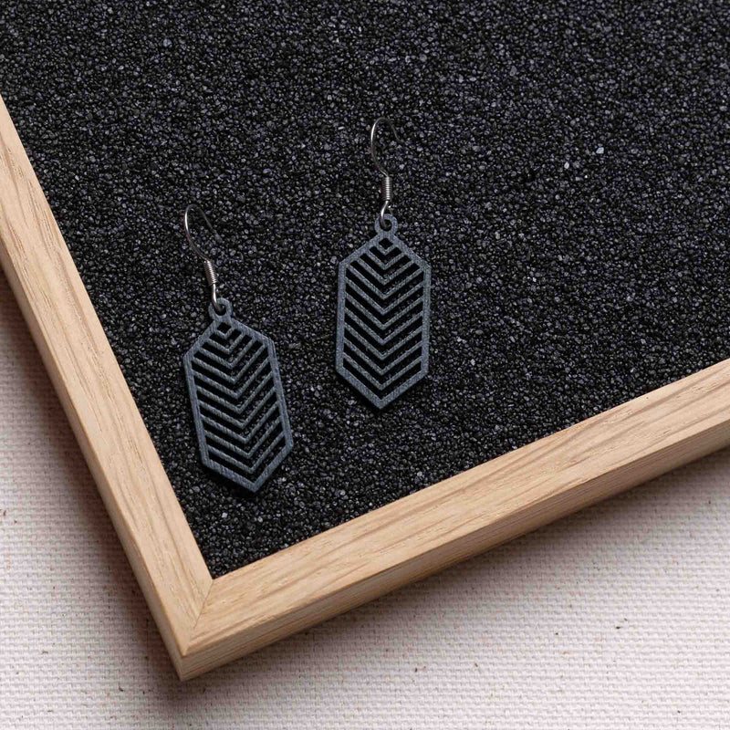 "Geometric" wooden earrings – feather-light, delicate, hypoallergenic — Ansicht 6