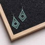 "Sunrise" Wooden Drop Earrings - feather-light, delicate, anti-allergenic