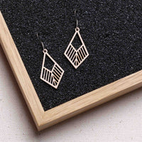 Tribe Wooden Drop Earrings – feather-light, delicate, hypoallergenic — Ansicht 16