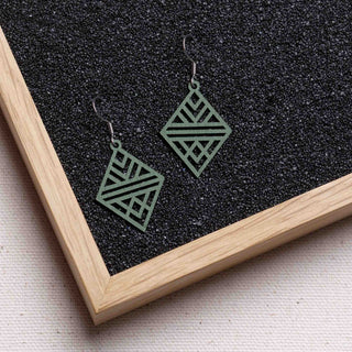 „Tribal Echo“ Ohrhänger aus Holz – federleicht | filigran | antiallergen