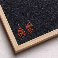 "Leaf" Wooden Earrings – feather-light, delicate, hypoallergenic — Ansicht 11
