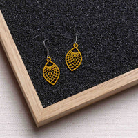 "Leaf" Wooden Earrings – feather-light, delicate, hypoallergenic — Ansicht 26