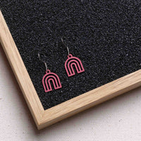 Rainbow Wooden Earrings - feather-light, delicate, hypoallergenic — Ansicht 31