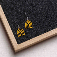 Rainbow Wooden Earrings - feather-light, delicate, hypoallergenic — Ansicht 6