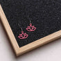 Flower Lotus Wooden Drop Earrings – feather-light and anti-allergenic