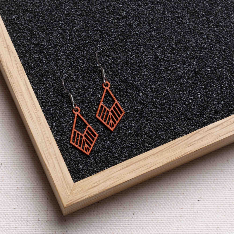 Tribe mini wooden earrings – feather-light, delicate, hypoallergenic — Ansicht 11