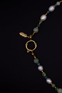 Olivia Pearl Necklace - Natural Pearls & Swarovski with Stainless Steel Clasp — Ansicht 3