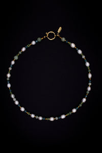 Olivia Pearl Necklace - Natural Pearls & Swarovski with Stainless Steel Clasp — Ansicht 1