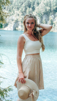 FARRAH Crop Top shell double-layered - Shell White — Ansicht 7