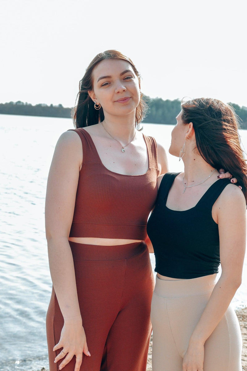 Farrah Crop Top Pecan – Elastic TENCEL™ Lyocell — Ansicht 2