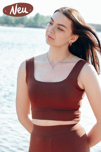 Farrah Crop Top Pecan – Elastic TENCEL™ Lyocell