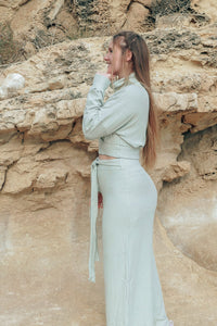 Aila Crop Pullover Mint – Turtleneck Sweater made of LENZING™ Viscose — Ansicht 5