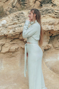 Aila Crop Pullover Mint – Turtleneck Sweater made of LENZING™ Viscose — Ansicht 5
