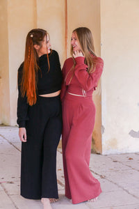 Aila Comfy Pants Cider – Nachhaltige Wohlfühlhose LENZING™ Viskose Hoher Bund — Ansicht 3