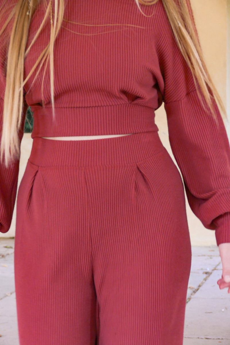 Aila Comfy Pants Cider – Nachhaltige Wohlfühlhose LENZING™ Viskose Hoher Bund — Ansicht 8