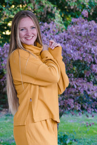 Aila Basic Jumper Amber – LENZING™ ECOVERO™ Women's Roll Neck Jumper — Ansicht 1