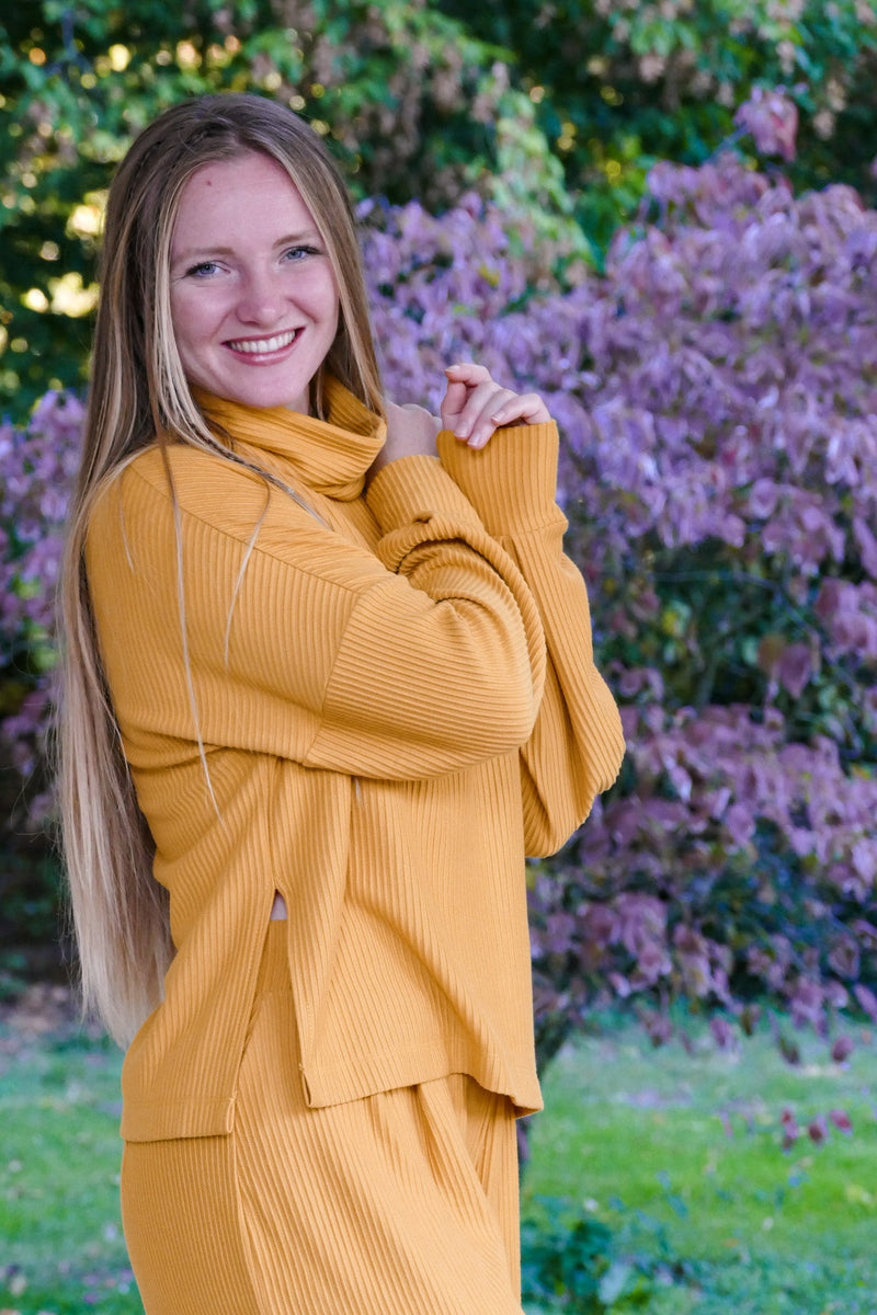 Aila Basic Jumper Amber – LENZING™ ECOVERO™ Women's Roll Neck Jumper — Vivien Joy