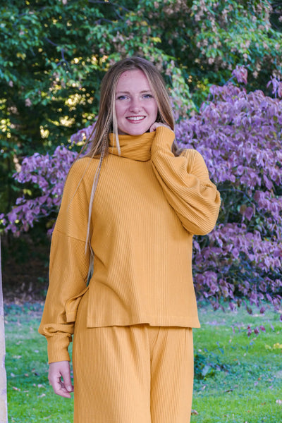 Aila Basic Jumper Amber – LENZING™ ECOVERO™ Women's Roll Neck Jumper