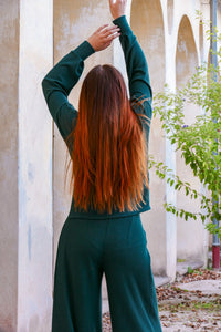 Aila Basic Pullover Deep Green – LENZING™ ECOVERO™ Viscose — Ansicht 6