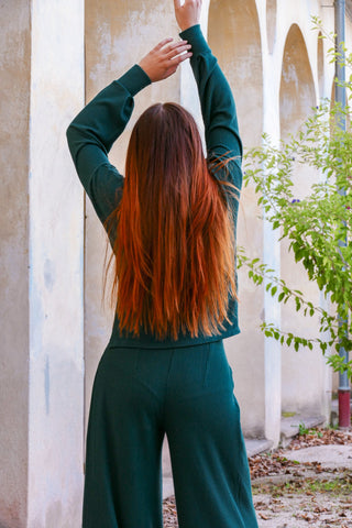 Winterpullover mit Schlitzen an den Seiten für Damen