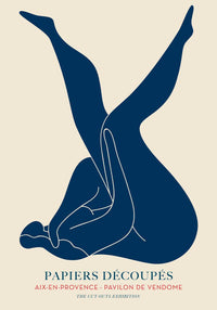 Chillng blue Papiers Decoupes Art Poster – Abstract Fine Art Print in vier Größen — Ansicht 4
