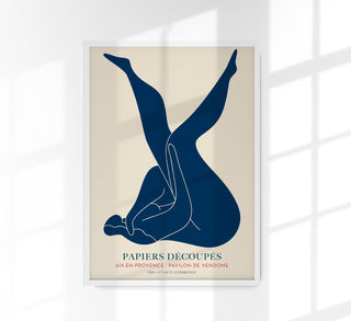 Chillng blue Papiers Decoupes Art Poster – Abstract | Fine Art | Canvas