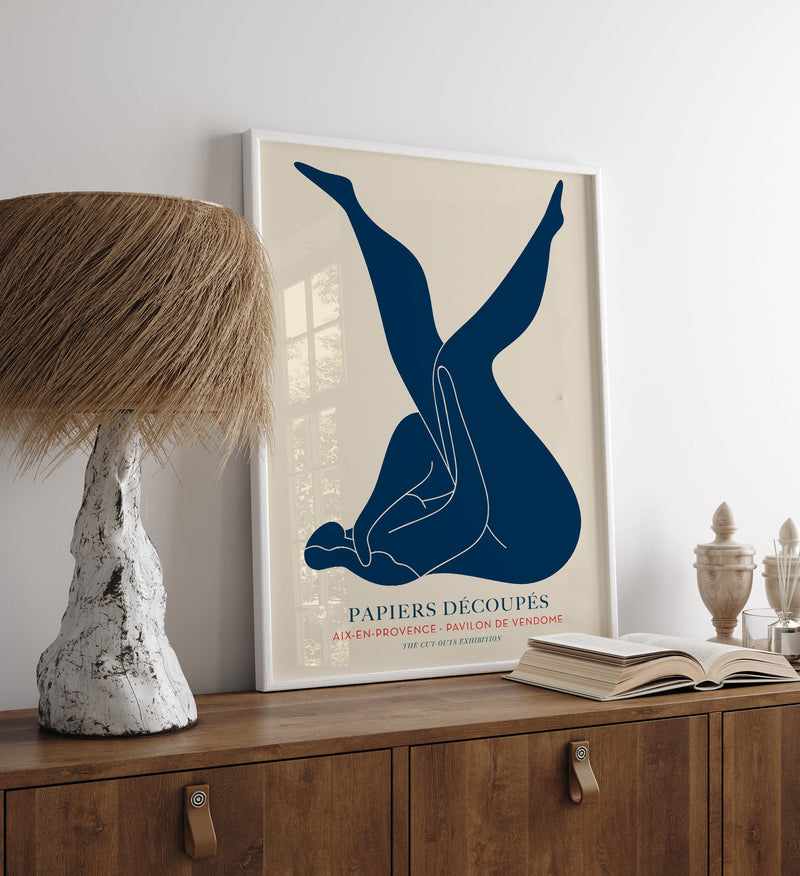 Chillng blue Papiers Decoupes Art Poster – Abstract Fine Art Print in vier Größen — Ansicht 2