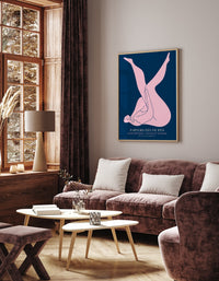 Chilling pink Papiers Découpés Art Poster – Cut-Out Wandbild — Ansicht 2