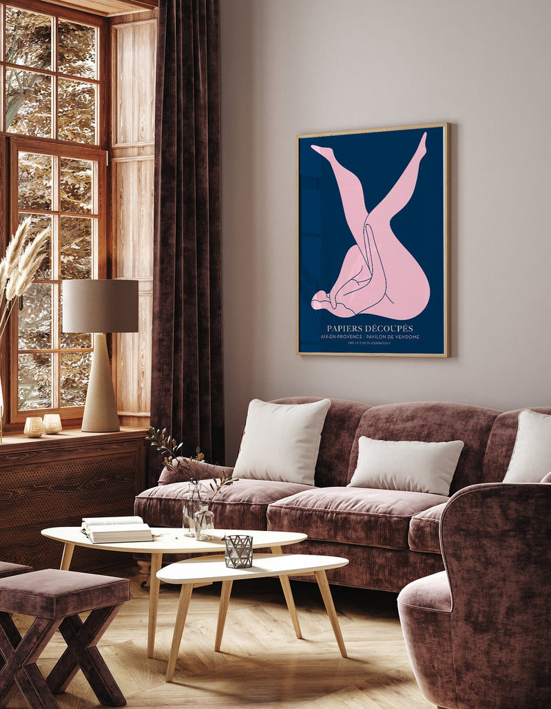 Chilling pink Papiers Découpés Art Poster – Cut-Out Wandbild — Ansicht 2