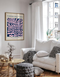 Pink & Blue Papiers Découpés – Fine Art Poster von Patroa Studio — Ansicht 2