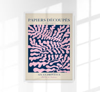 Pink & Blue Papiers Découpés – Fine Art Poster von Patroa Studio — Ansicht 1