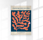 Coral Leafs Fine Art Print Papiers Découpés – Modernes Wandbild A3 A2 A1 A0
