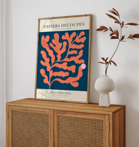Coral Leafs Fine Art Print Papiers Découpés – Modernes Wandbild A3 A2 A1 A0 — Ansicht 2